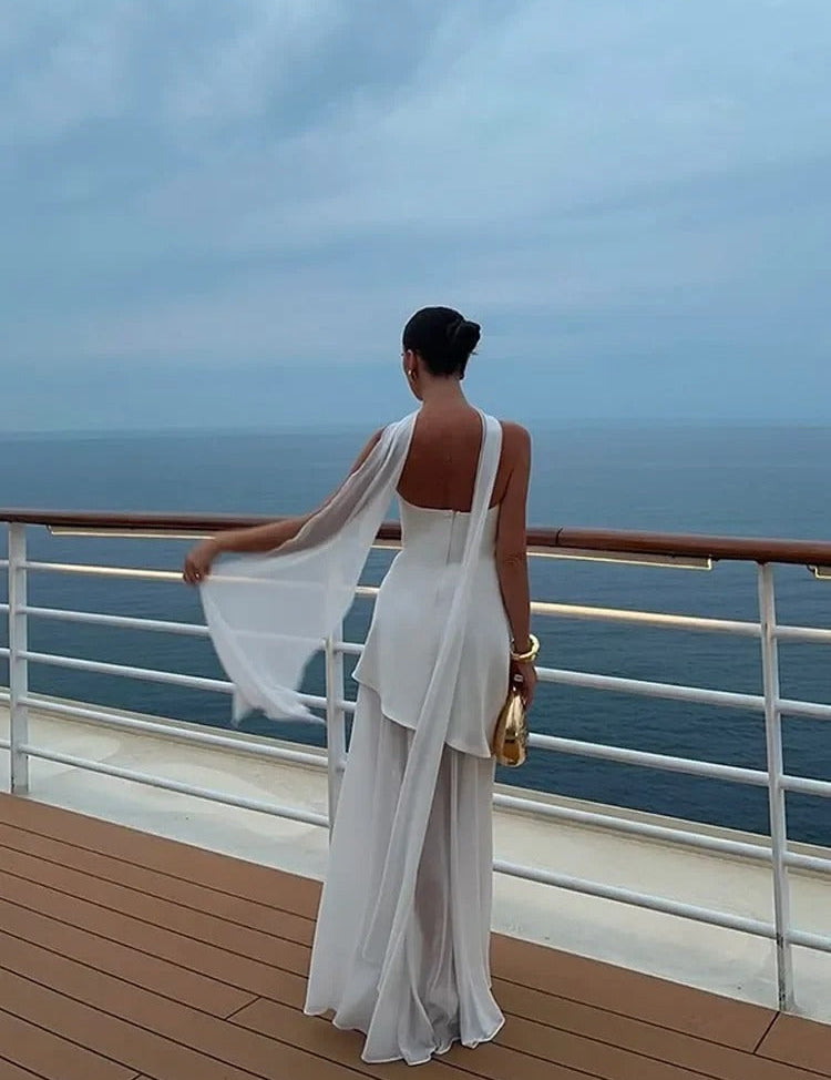 Mia | Elegante Abito Lungo con Spacco Alto 1
