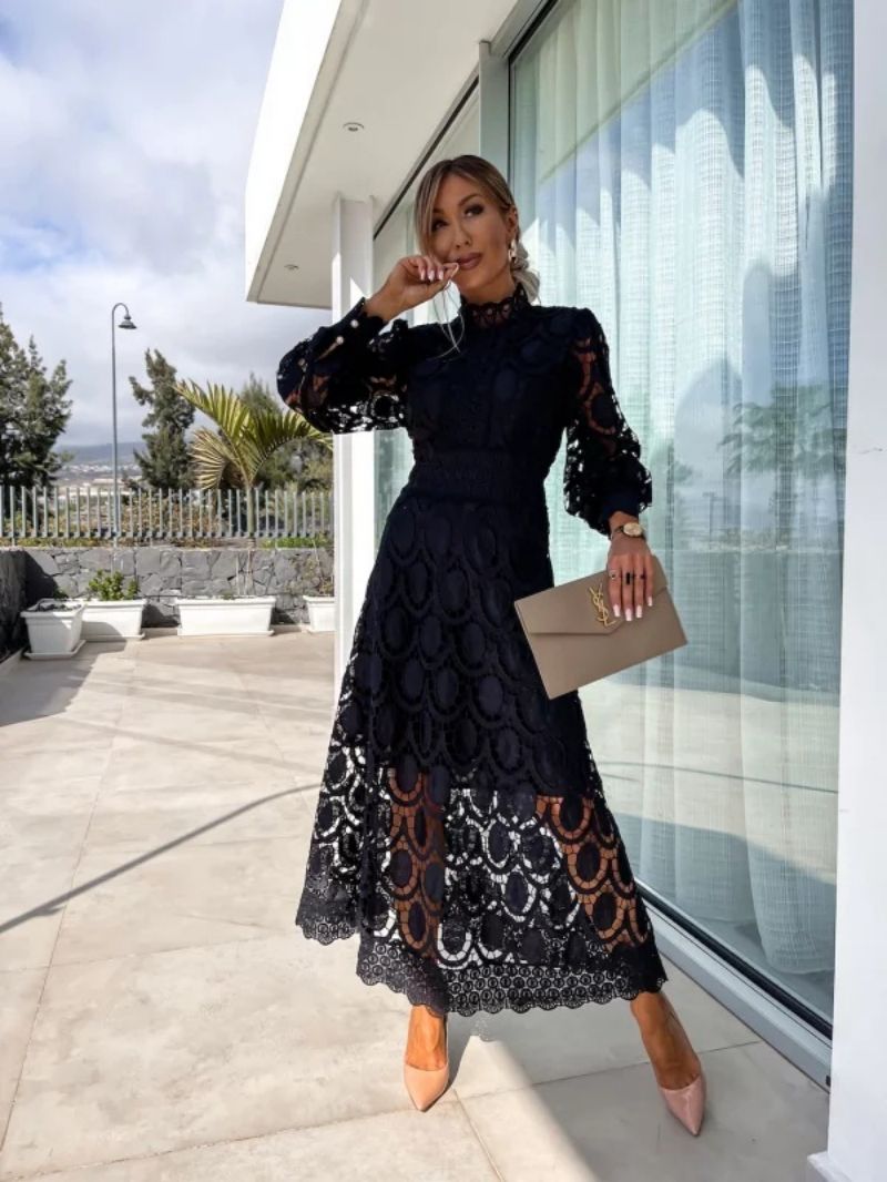 Mia | Elegante Abito Midi in Pizzo 5
