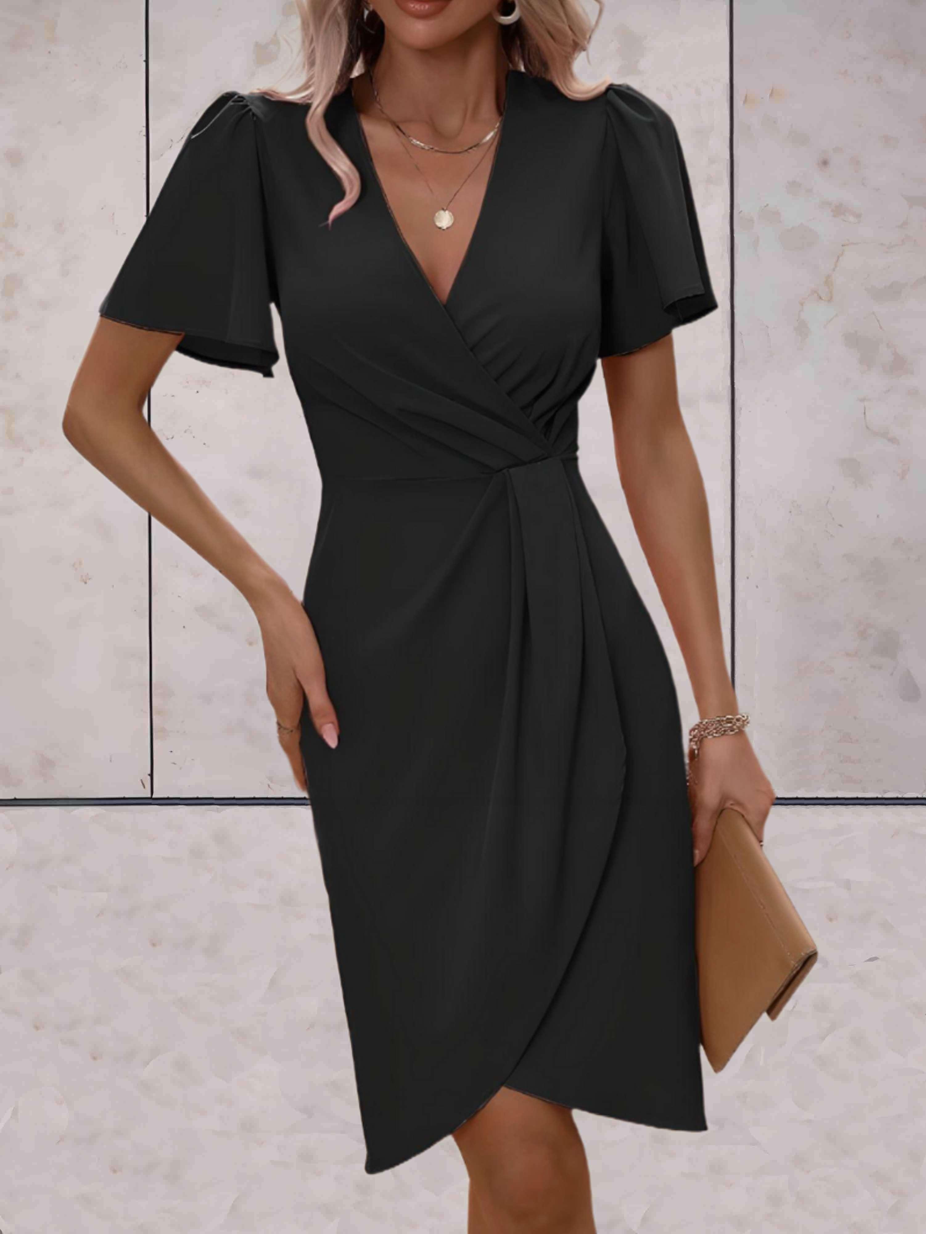 Mia | Elegante Abito a Portafoglio con Scollo a V 0
