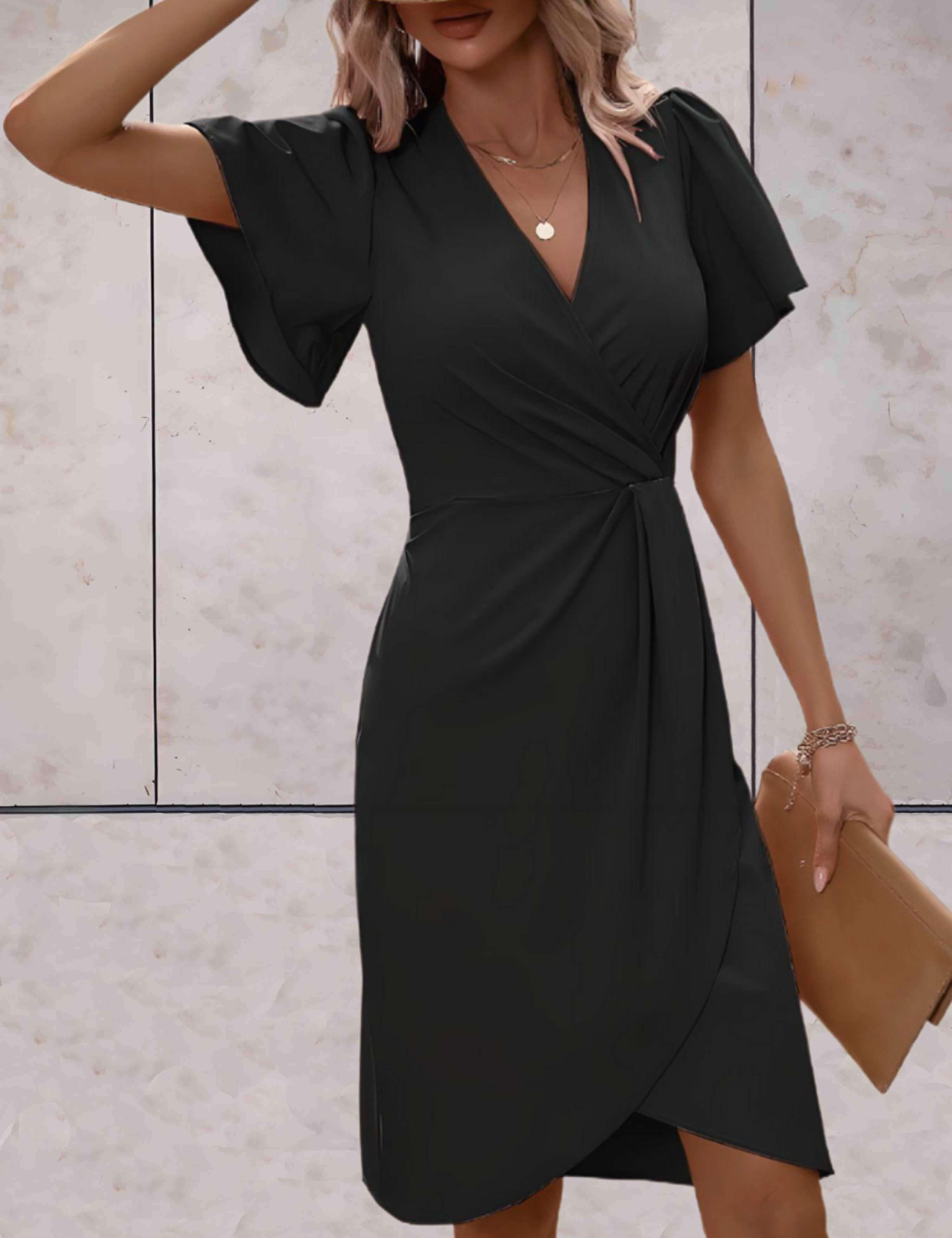Mia | Elegante Abito a Portafoglio con Scollo a V 1