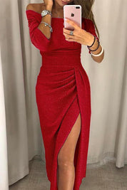 Mia | Elegante Abito con Spalle Scoperte e Spacco Alto 6