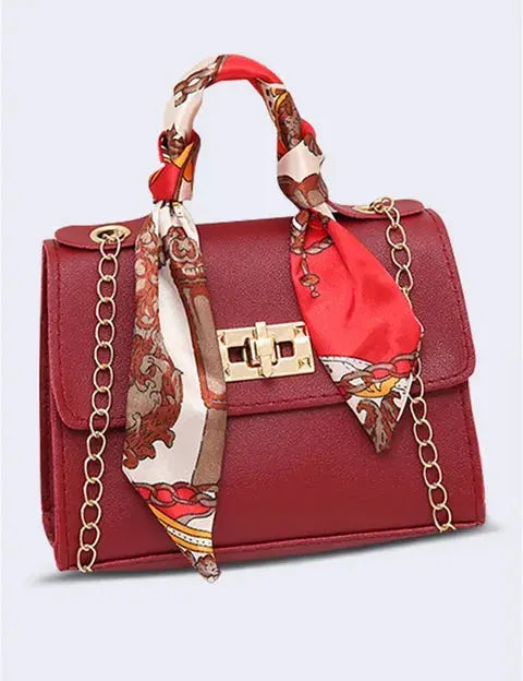 Mia | Elegante Borsetta in Pelle con Sciarpa 1