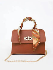 Mia | Elegante Borsetta in Pelle con Sciarpa 7