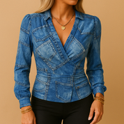 Mia | Elegante Camicetta in Seta con Scollo a V per Donna 8