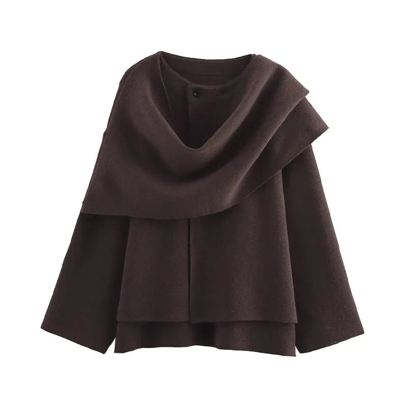 Mia | Elegante Cappotto Oversize in Maglia Invernale Donna 0