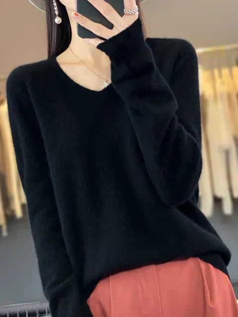 Mia | Elegante Maglione Ampio Donna in Lana Merino per Primavera Estate 10