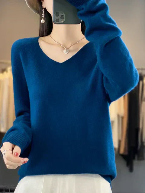 Mia | Elegante Maglione Ampio Donna in Lana Merino per Primavera Estate 12
