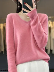 Mia | Elegante Maglione Ampio Donna in Lana Merino per Primavera Estate 16