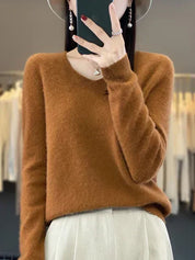 Mia | Elegante Maglione Ampio Donna in Lana Merino per Primavera Estate 18