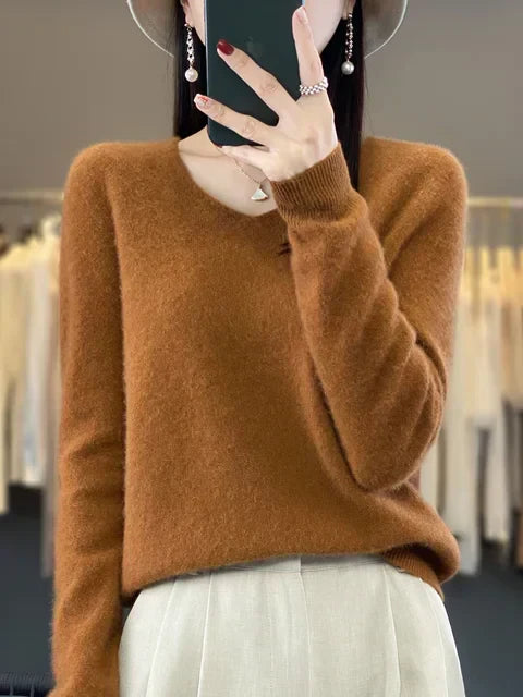 Mia | Elegante Maglione Ampio Donna in Lana Merino per Primavera Estate 18