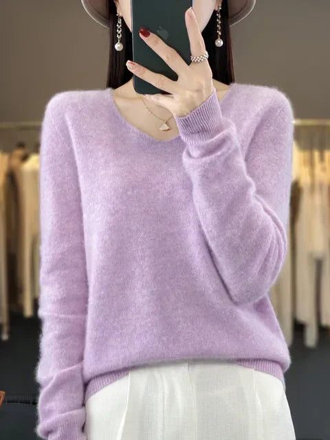 Mia | Elegante Maglione Ampio Donna in Lana Merino per Primavera Estate 19