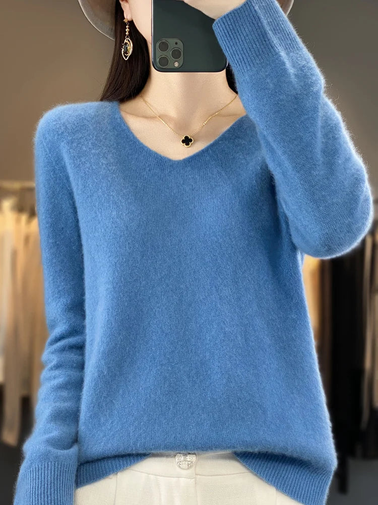 Mia | Elegante Maglione Ampio Donna in Lana Merino per Primavera Estate 4