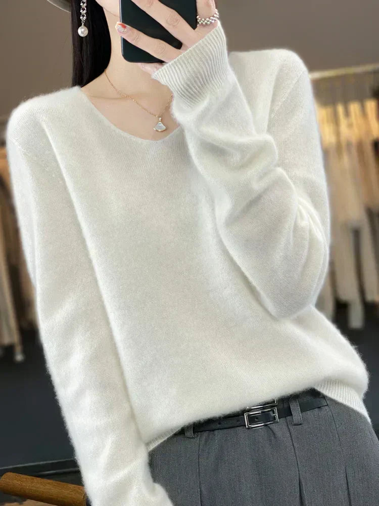 Mia | Elegante Maglione Ampio Donna in Lana Merino per Primavera Estate 5