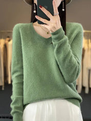 Mia | Elegante Maglione Ampio Donna in Lana Merino per Primavera Estate 8