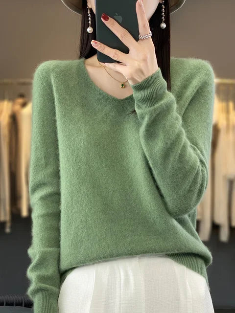 Mia | Elegante Maglione Ampio Donna in Lana Merino per Primavera Estate 8