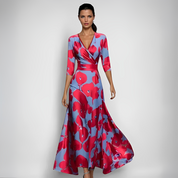 Mirella | Elegante Vestito Lungo Floreale con Maniche Lunghe 3