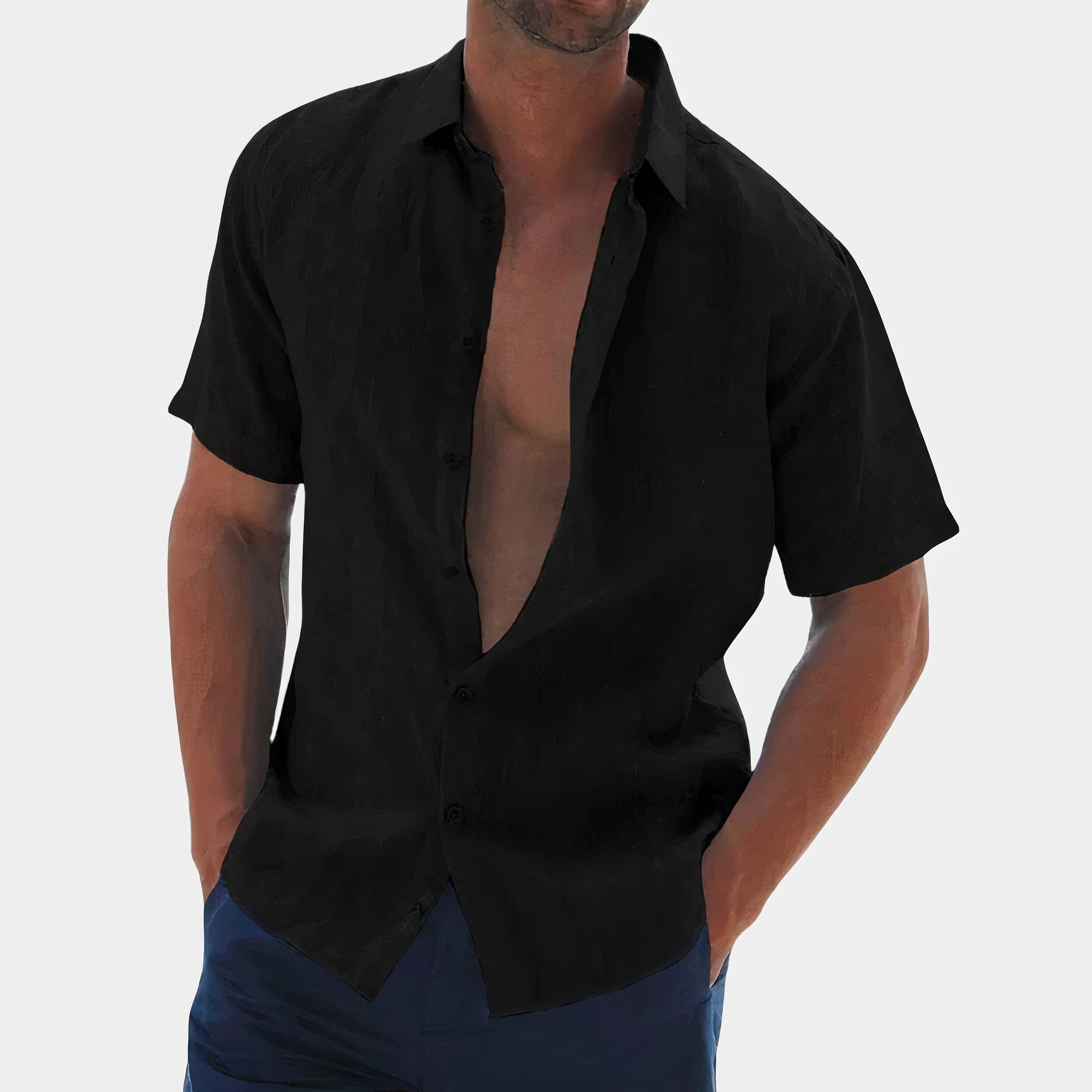 Noah | Elegante Camicia Di Lino Uomo Casual 0