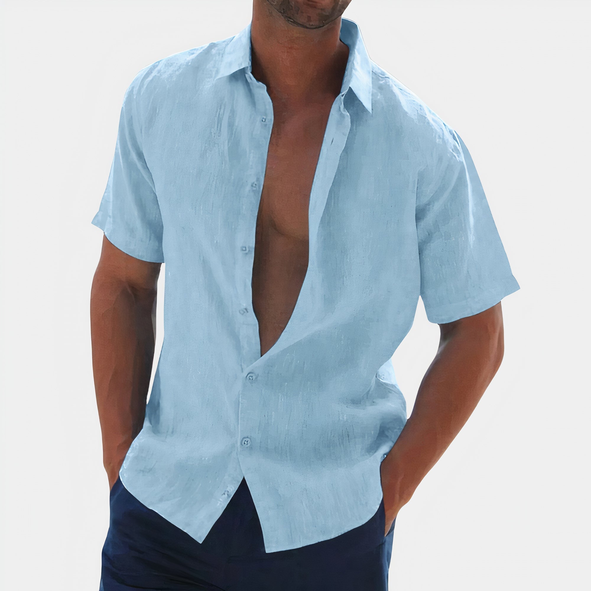 Noah | Elegante Camicia Di Lino Uomo Casual 10
