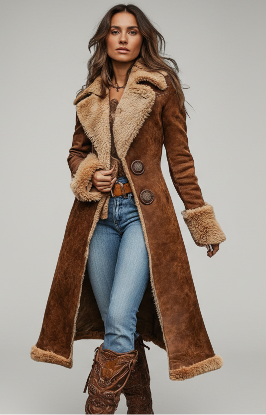 Simonetta | Vintage Elegante Cappotto Lungo Invernale