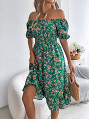Noemi | Elegante Abito a Fiori con Scollo Quadrato e Vita Alta 3
