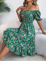 Noemi | Elegante Abito a Fiori con Scollo Quadrato e Vita Alta 6