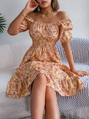 Noemi | Elegante Abito a Fiori con Scollo Quadrato e Vita Alta 9