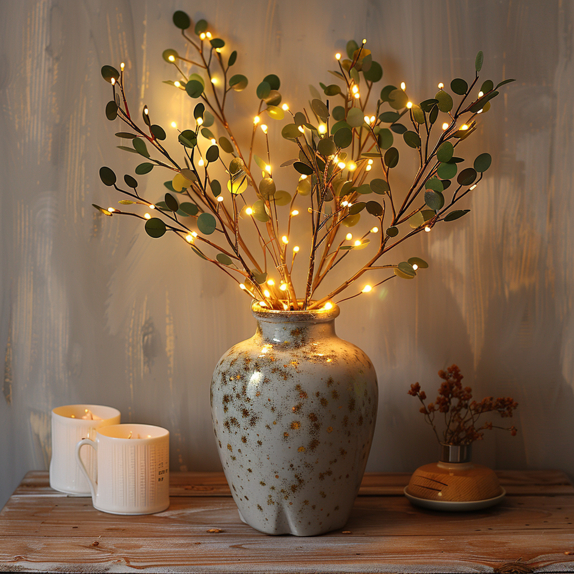 OliveGlow | Elegante Illuminato Ramo di Ulivo con LED Regolabili 0