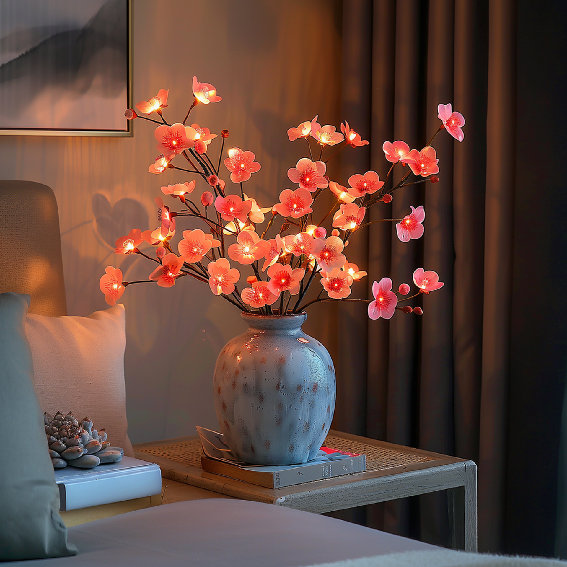 OliveGlow | Elegante Illuminato Ramo di Ulivo con LED Regolabili 6