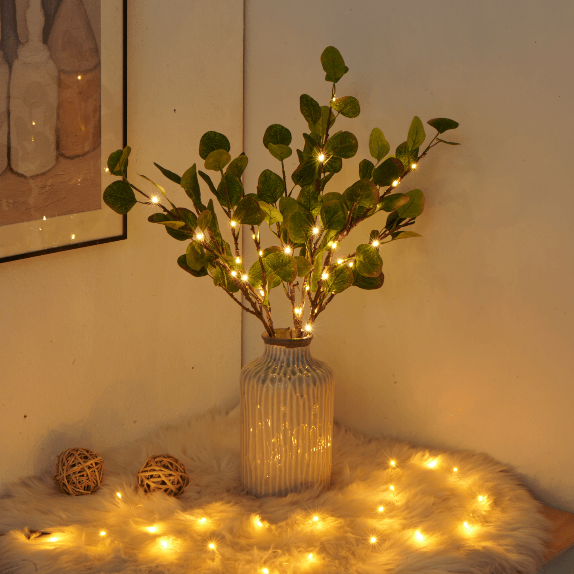 OliveGlow | Elegante Illuminato Ramo di Ulivo con LED Regolabili 7