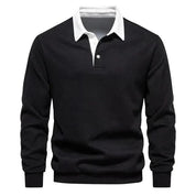 Oliver | Elegante Polo Manica Lunga Uomo in Cotone 1
