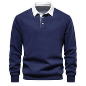 Oliver | Elegante Polo Manica Lunga Uomo in Cotone 6