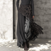 Ludovica | Elegante Leopardato Abito Lungo