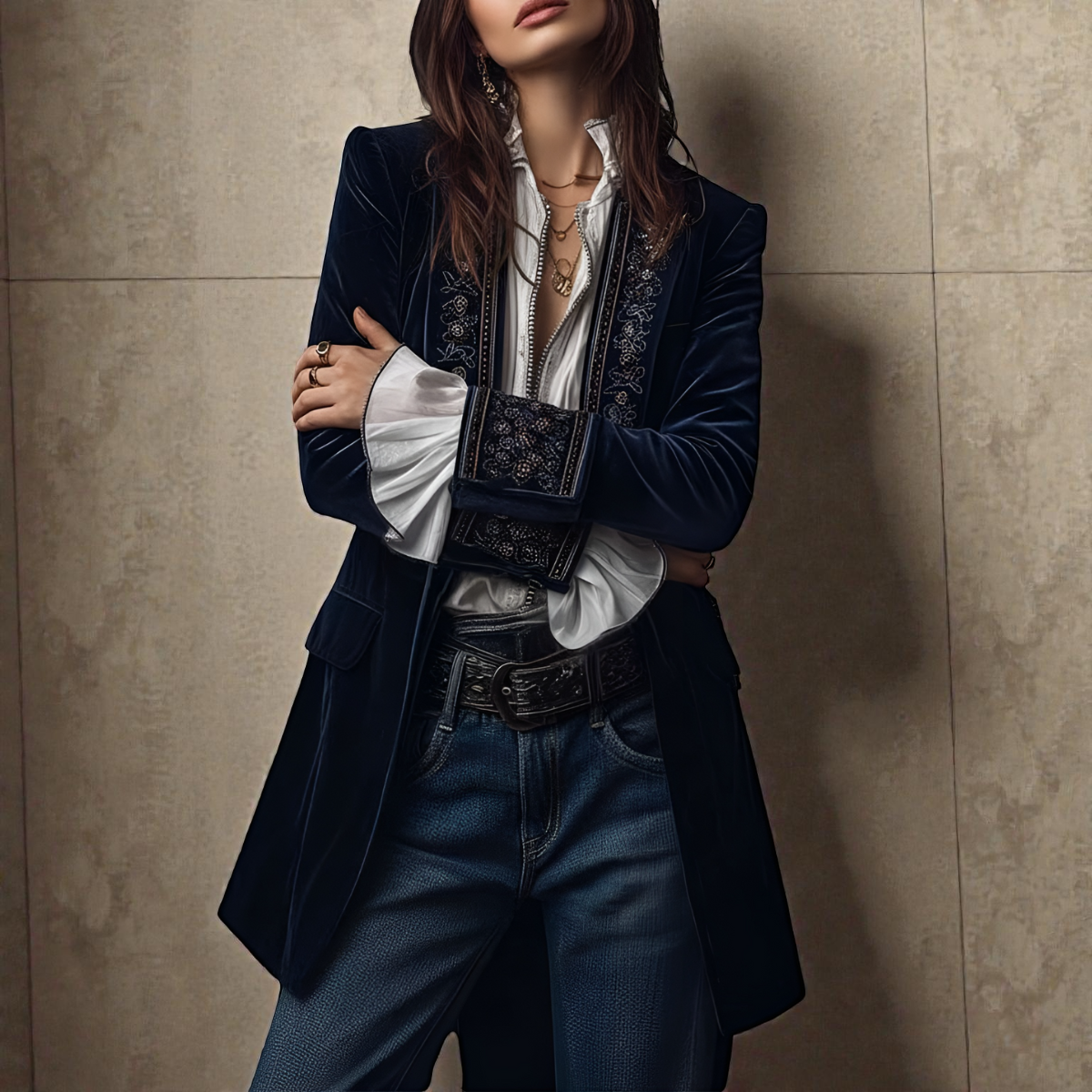Brunella | Elegante Vellutata Giacca Donna