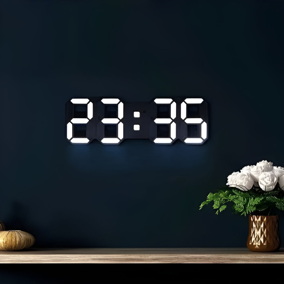 Orologio Digitale 3D con Display LED Moderno | Design Minimalista per Casa e Ufficio 1
