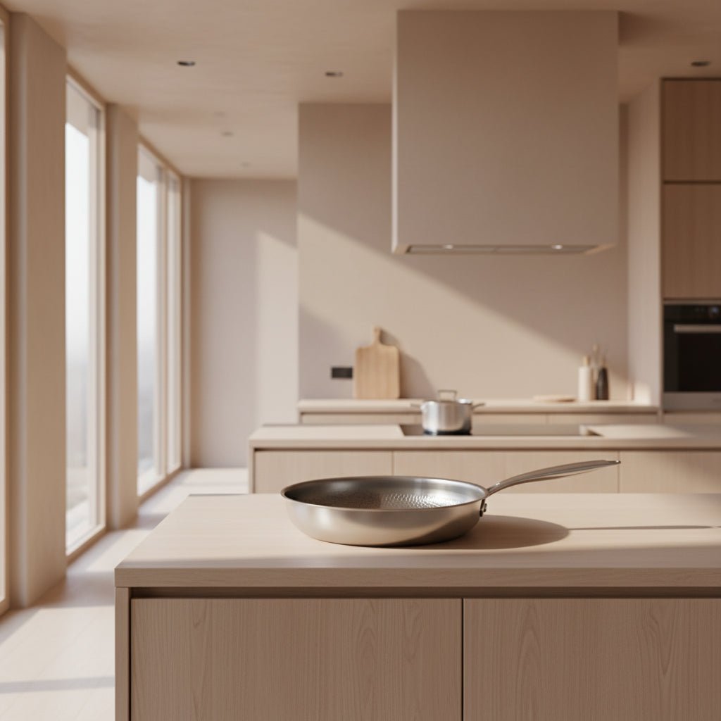 Padella Antiaderente Martellata in Titanio per Induzione | Design Elegante per Cottura Perfetta 2