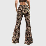 Pantaloni Donna Bootcut Leopardati con Vita Alta | Look Elegante e Versatile 2