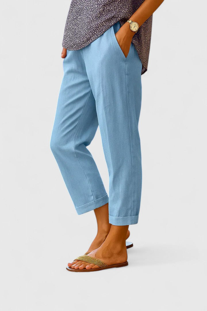 Pantaloni Donna Chic con Vestibilità Rilassata e Tasche Laterali | Comodi e Traspiranti per Stile Quotidiano 4