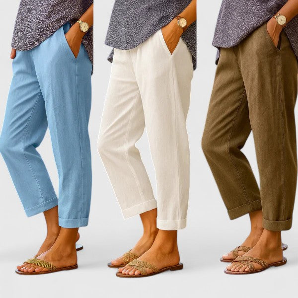 Pantaloni Donna Chic con Vestibilità Rilassata e Tasche Laterali | Comodi e Traspiranti per Stile Quotidiano 5