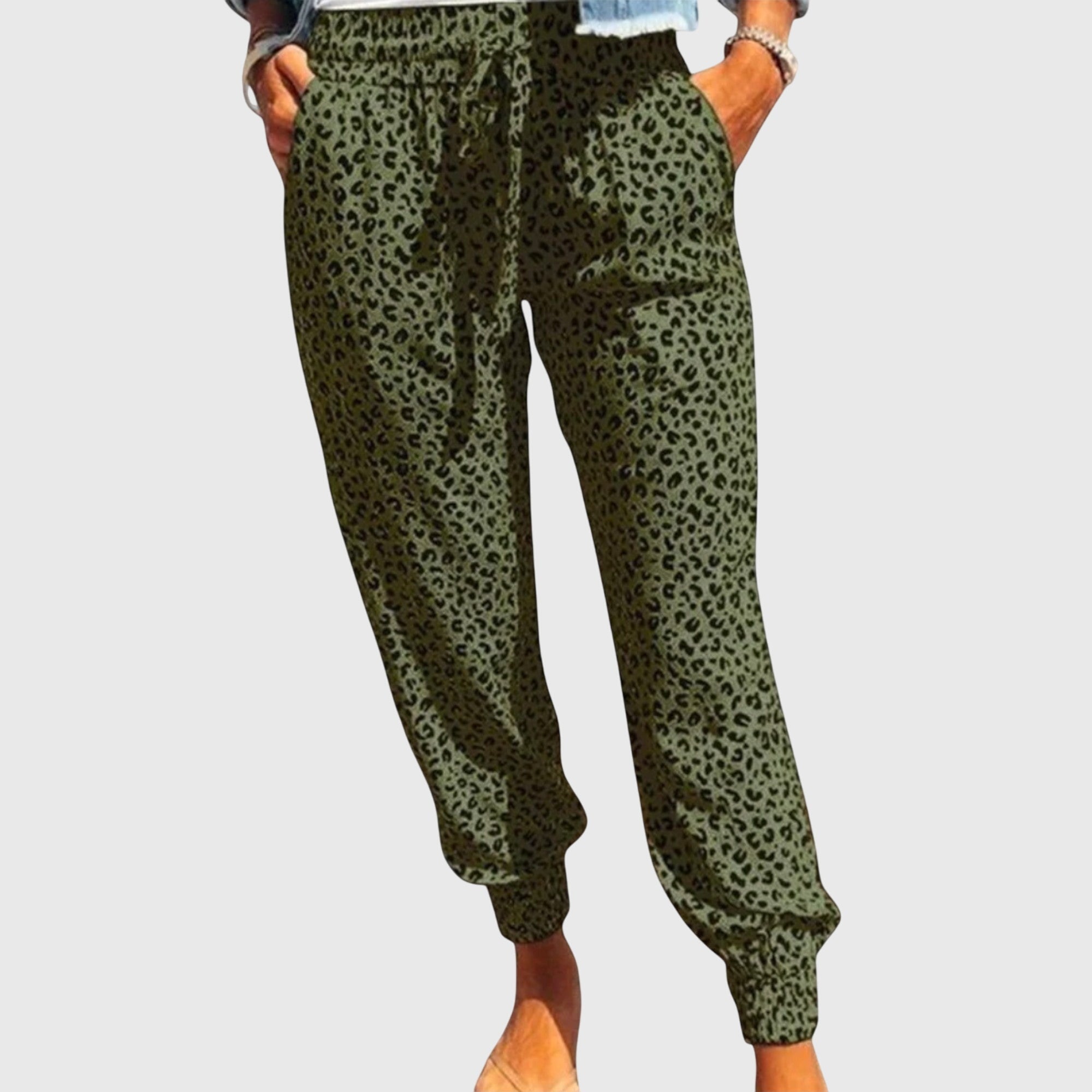 Pantaloni Donna | Pantaloni a Gamba Larga con Stampa Animalier | Eleganti e Confortevoli per Ogni Occasione 0