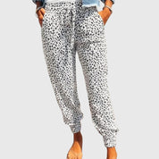 Pantaloni Donna | Pantaloni a Gamba Larga con Stampa Animalier | Eleganti e Confortevoli per Ogni Occasione 3