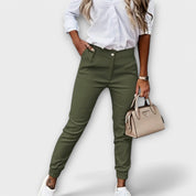 Pantaloni Elasticizzati | Design Moderno con Cintura Alta per Comfort e Stile 1