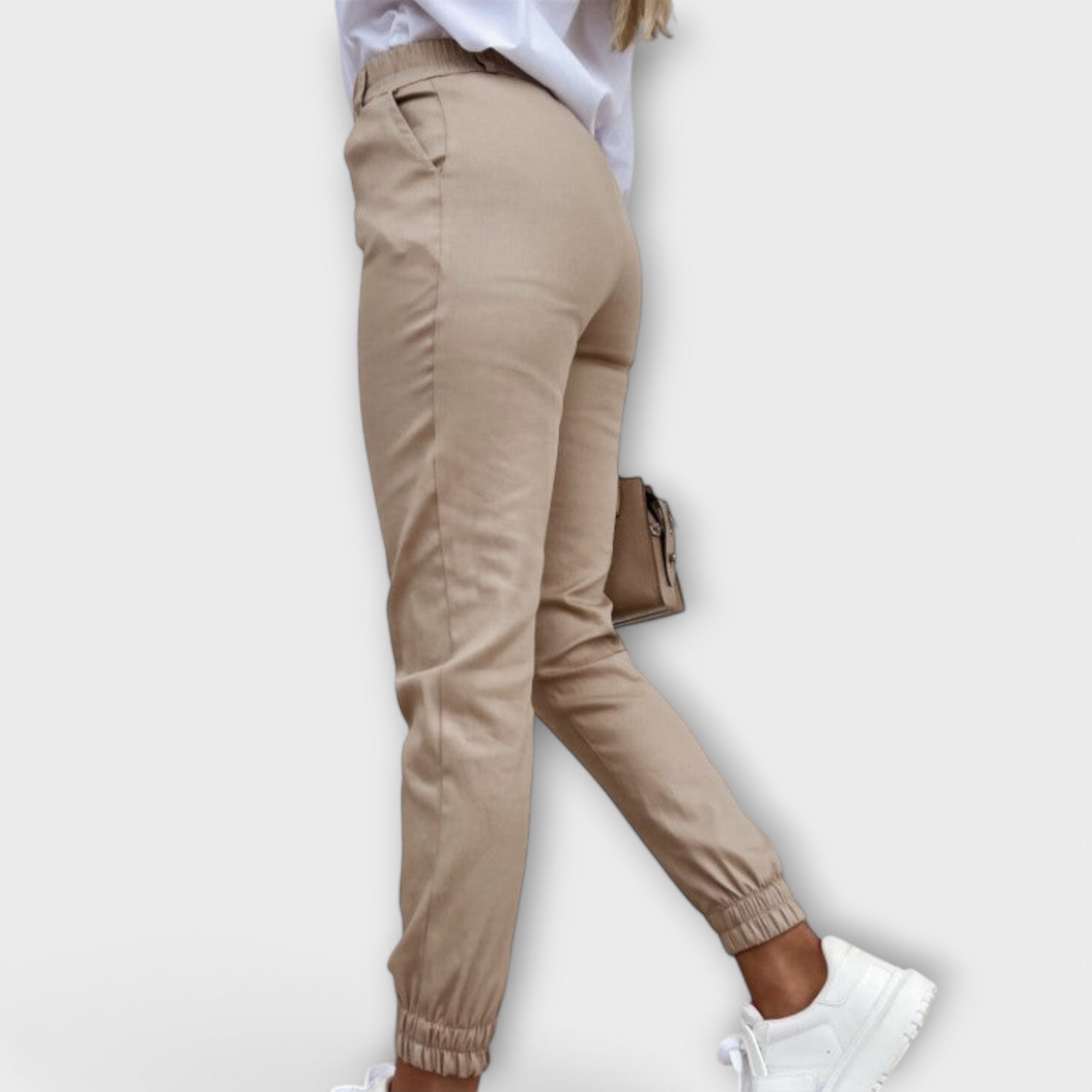 Pantaloni Elasticizzati | Design Moderno con Cintura Alta per Comfort e Stile 4