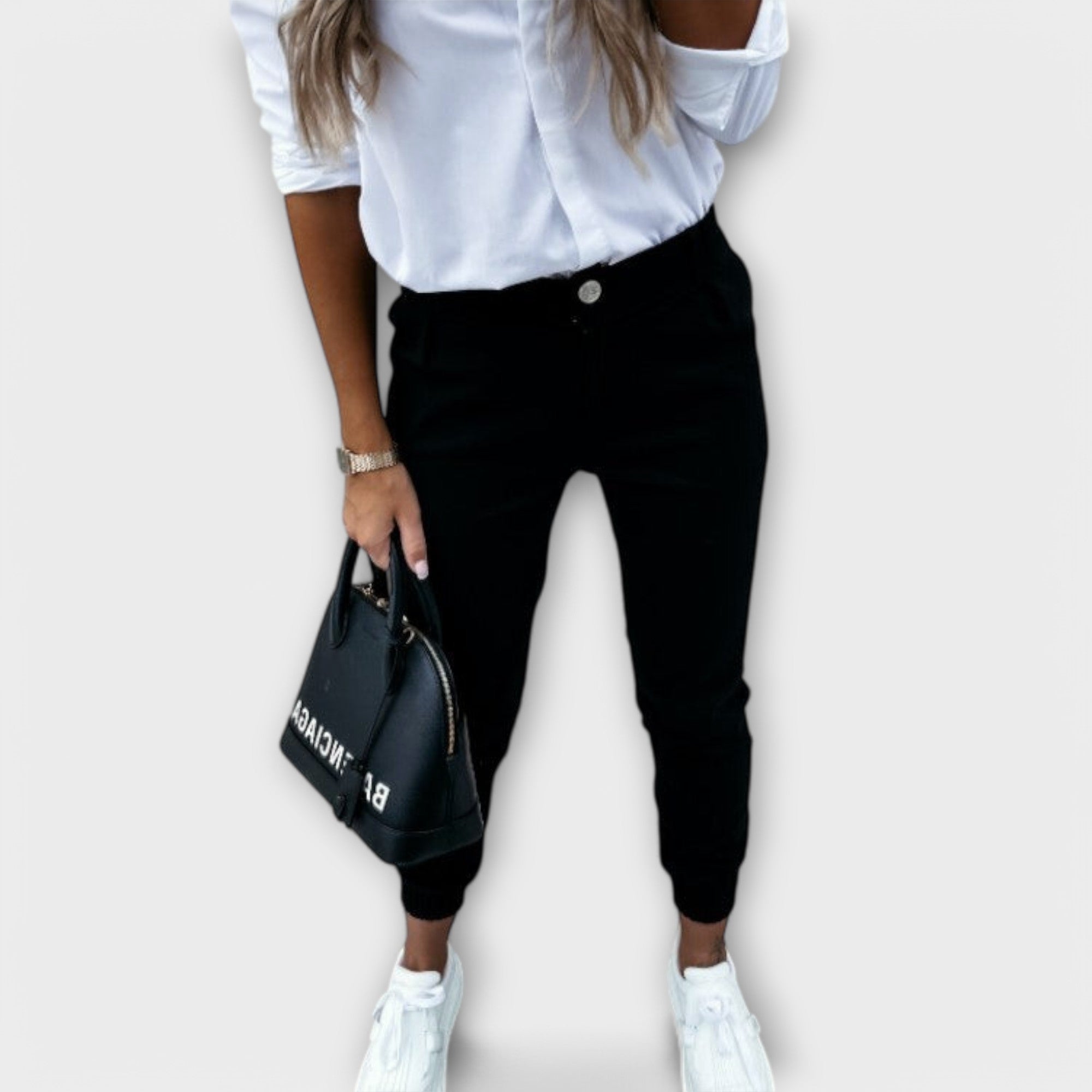Pantaloni Elasticizzati | Design Moderno con Cintura Alta per Comfort e Stile 5