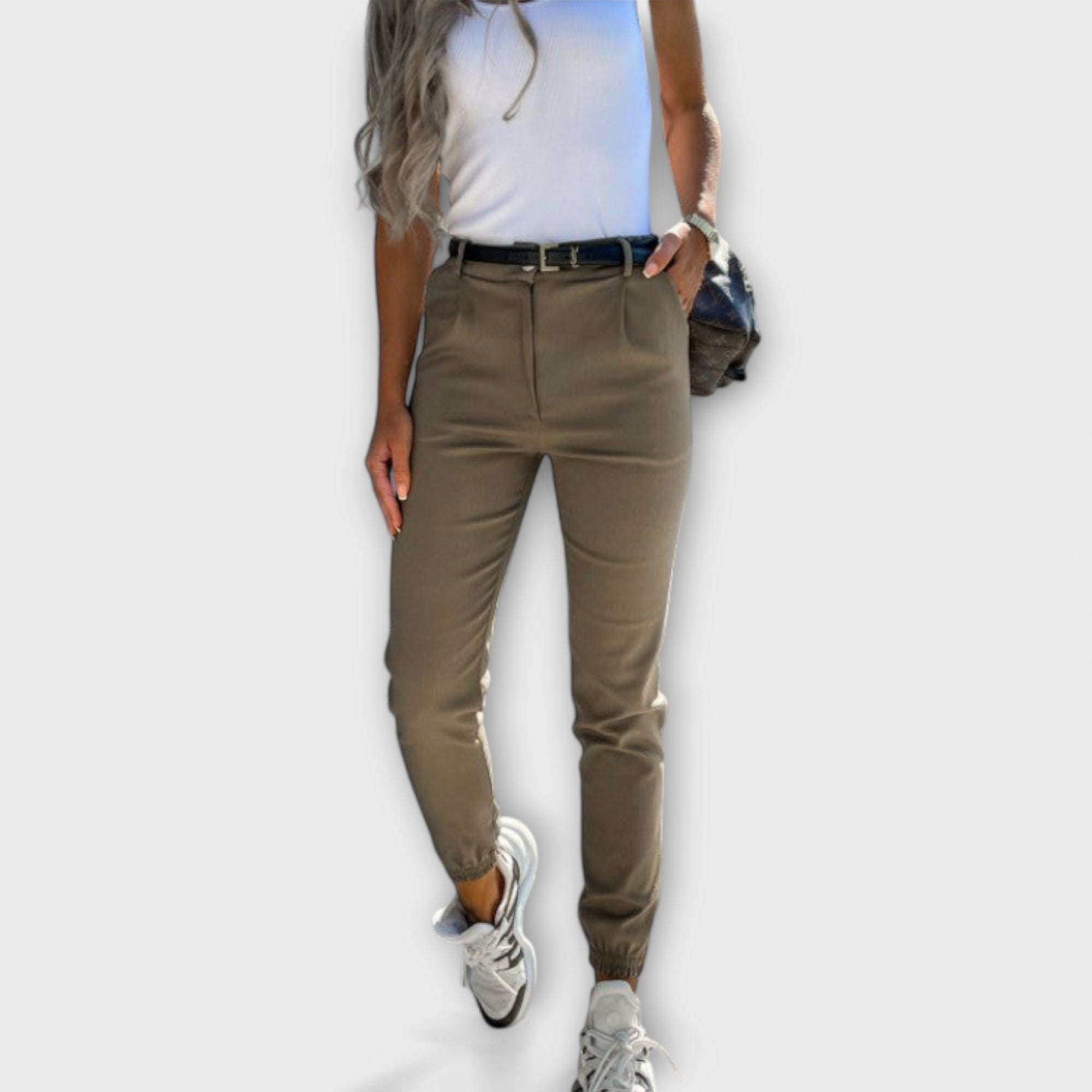 Pantaloni Elasticizzati | Design Moderno con Cintura Alta per Comfort e Stile 7