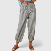 Pantaloni Eleganti Donna Palazzo in Cotone e Lino con Vita Alta | Comfort e Stile per Ogni Occasione 6