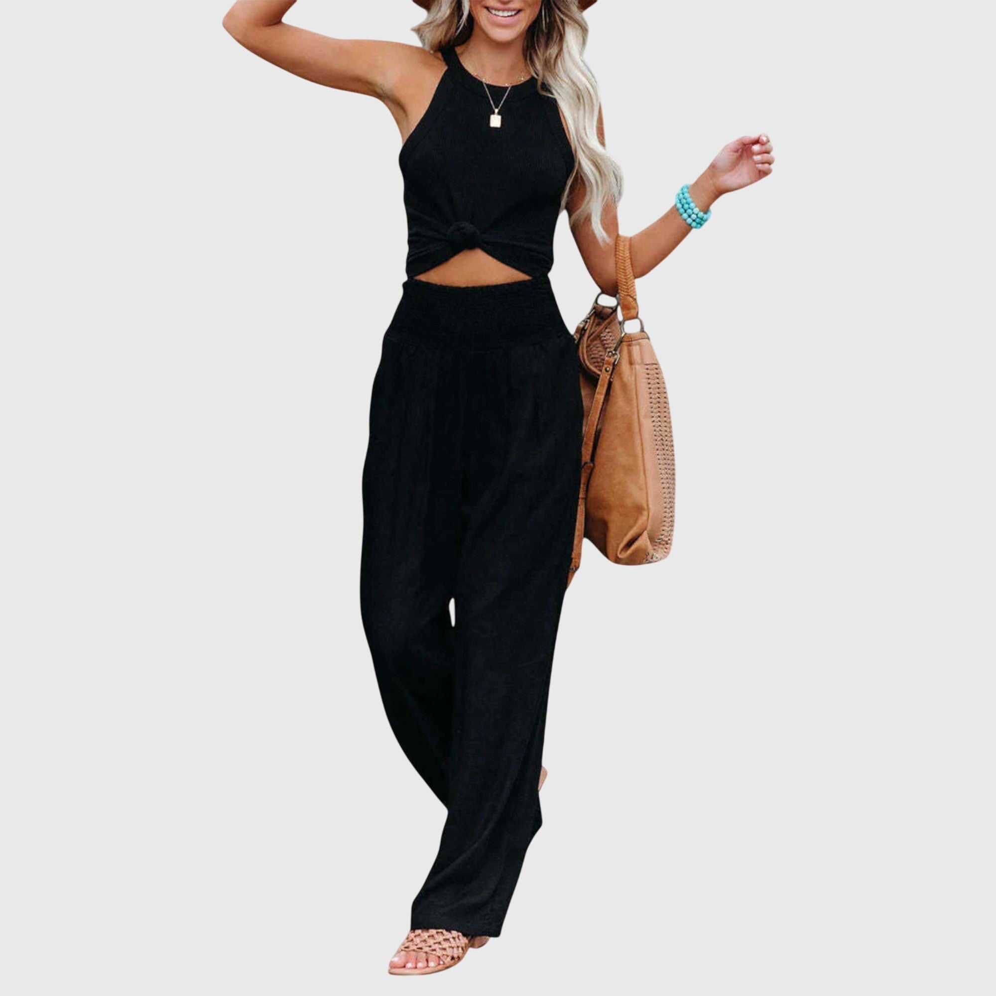 Pantaloni Eleganti Donna | Pantaloni Palazzo Fluidi in Tessuto Leggero | Comfort e Stile per Ogni Occasione 0