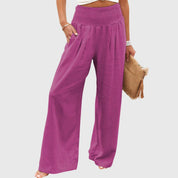 Pantaloni Eleganti Donna | Pantaloni Palazzo Fluidi in Tessuto Leggero | Comfort e Stile per Ogni Occasione 2