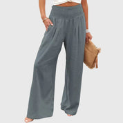 Pantaloni Eleganti Donna | Pantaloni Palazzo Fluidi in Tessuto Leggero | Comfort e Stile per Ogni Occasione 4