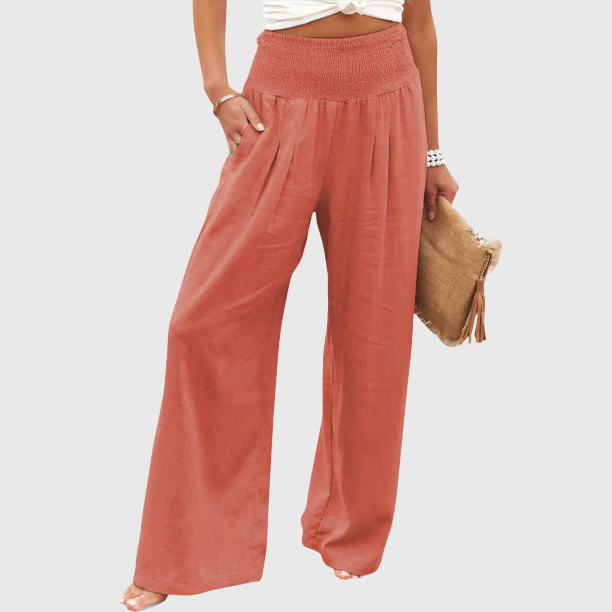 Pantaloni Eleganti Donna | Pantaloni Palazzo Fluidi in Tessuto Leggero | Comfort e Stile per Ogni Occasione 5