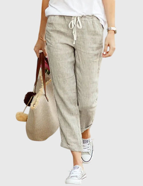 Pantaloni Estivi Donna Eleganti con Coulisse e Vita Elastica | Comfort e Stile per Ogni Occasione 0